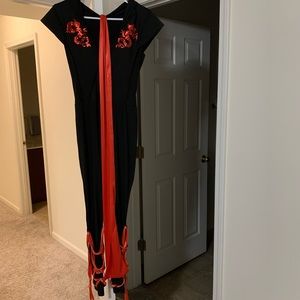 Womens ninja hooded costume